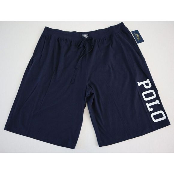 Polo Ralph Lauren PK21RL A8TL Men's Sz 4XT Navy Blue Logo Lounge Sleep Shorts - Picture 1 of 7